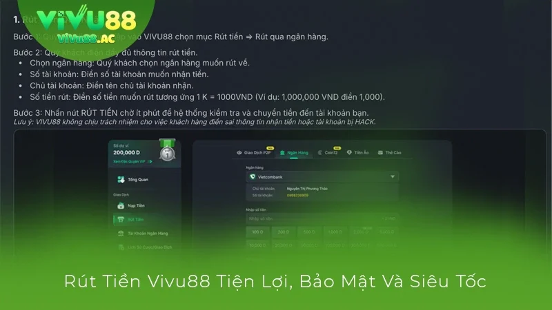 Rút tiền vivu88